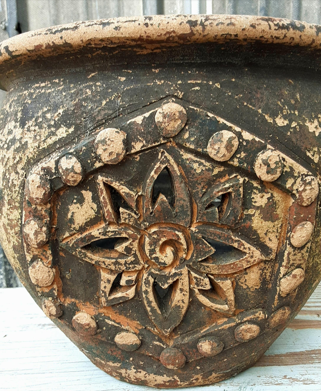 Rustic Sunflower Terracotta Flower Pot