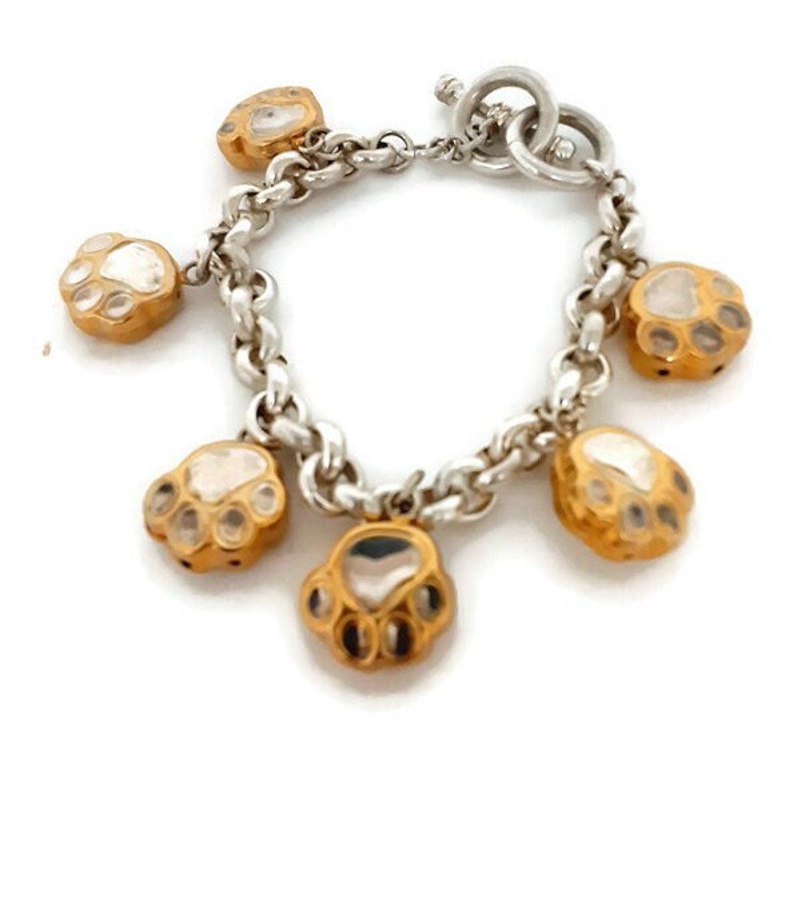 Bear Paw Charm Bracelet - Clemson Tiger - Bazzy's