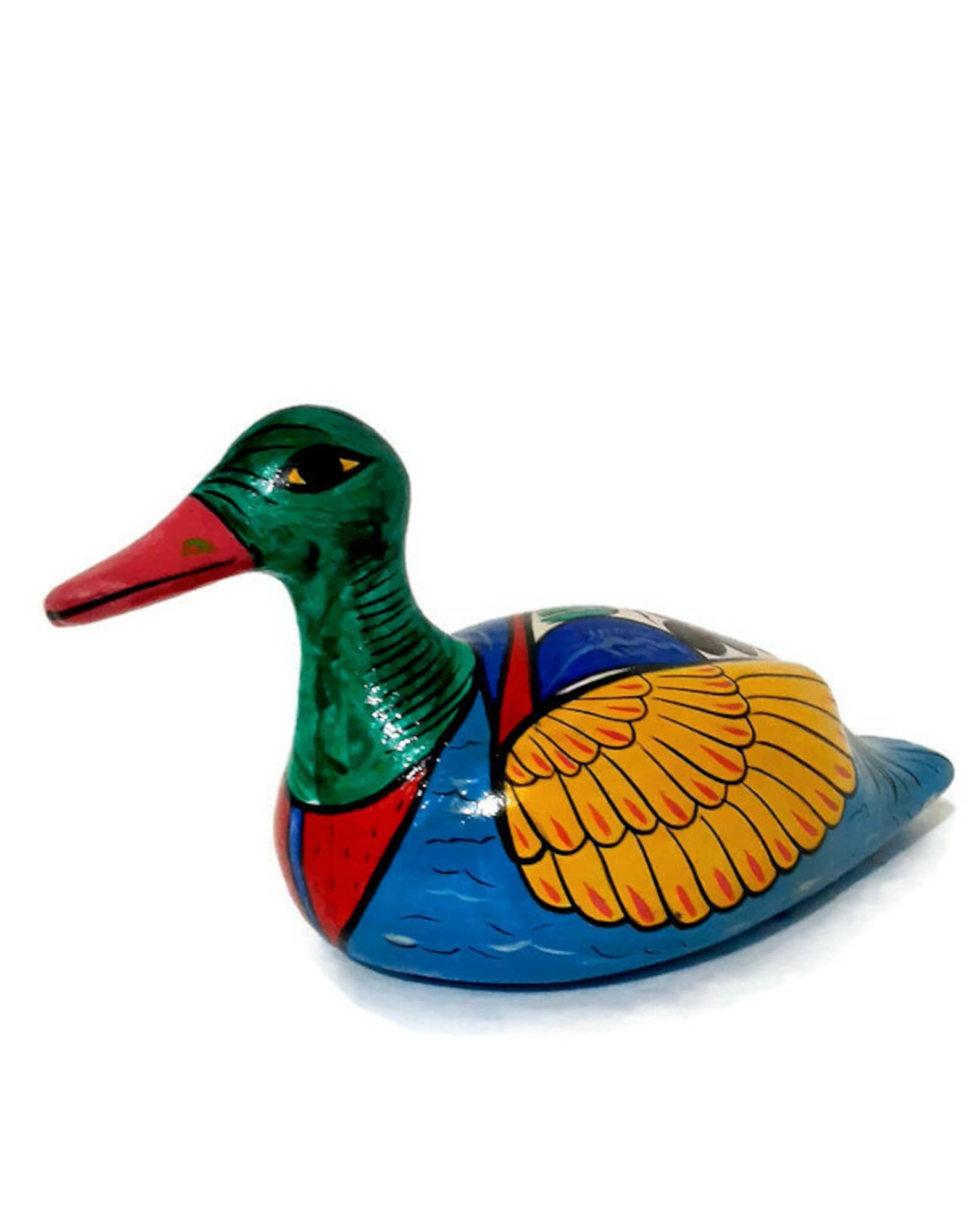 Ceramic Hand Painted Mexican Folk Art Duck - Bazzy's