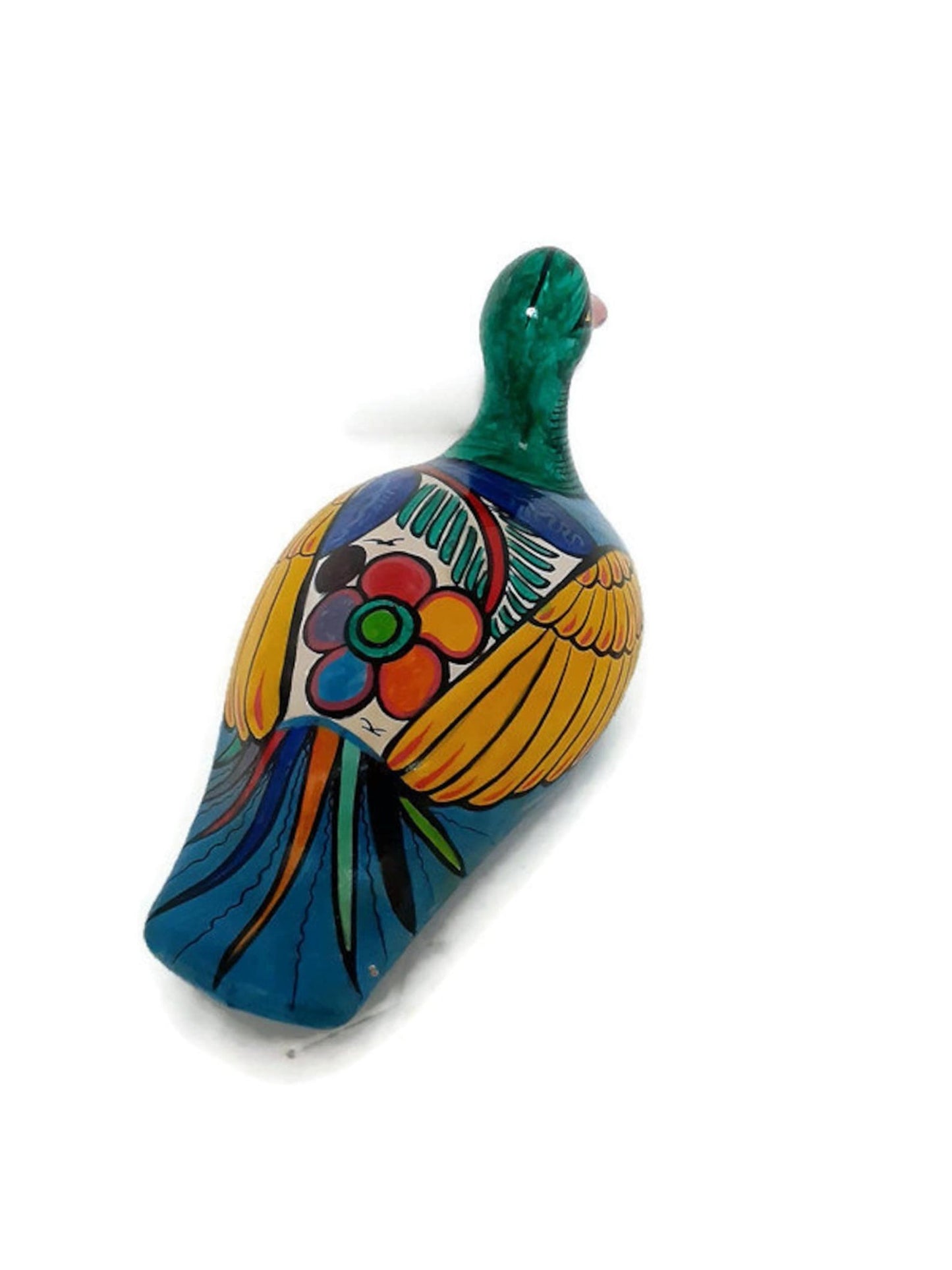 Ceramic Hand Painted Mexican Folk Art Duck - Bazzy's