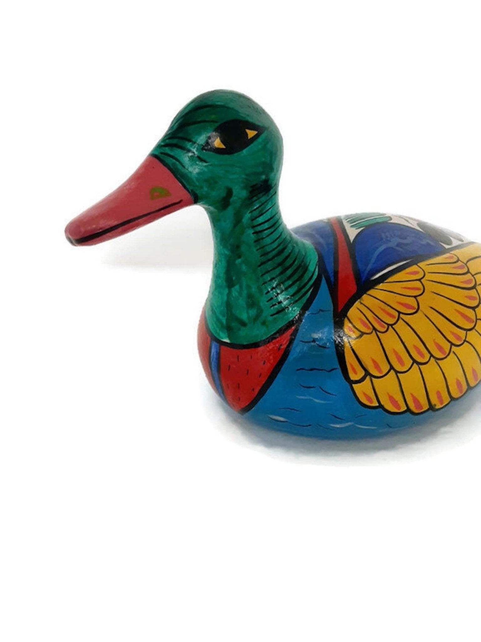 Ceramic Hand Painted Mexican Folk Art Duck - Bazzy's