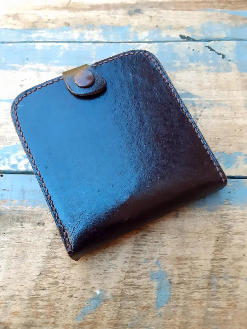 Classic Leather Coin Wallet - Bi - fold Wallet - Bazzy's