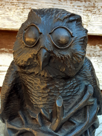 Richard Fisher Signed Owl Bronze Figure