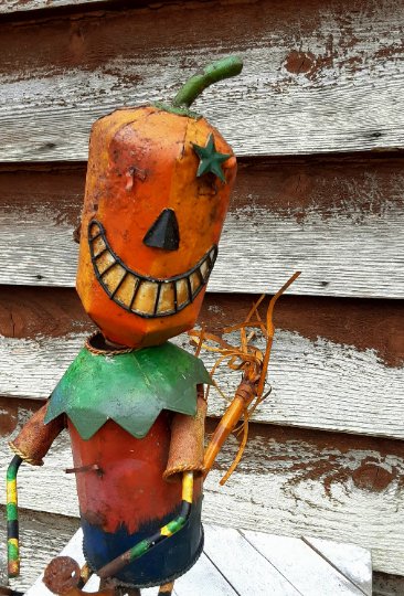 Folk Art Jack - O - Lantern Scarecrow - Halloween Folk Art - Bazzy's