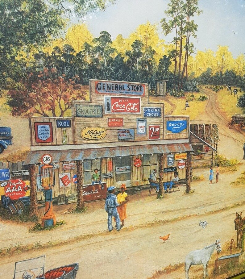 General Store Art Print By Bettye J Williams - Florida Folk Artist - Bazzy's