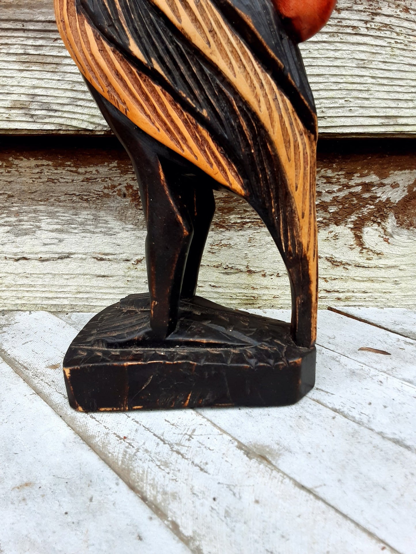 Vintage Hand Carved Sankofa Bird Ghana - Bird With Egg Behind Back