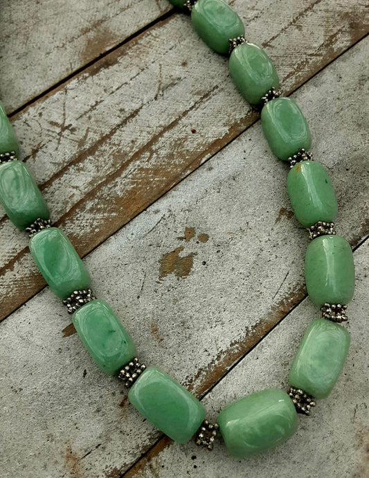 Vintage Polished Jade Necklace