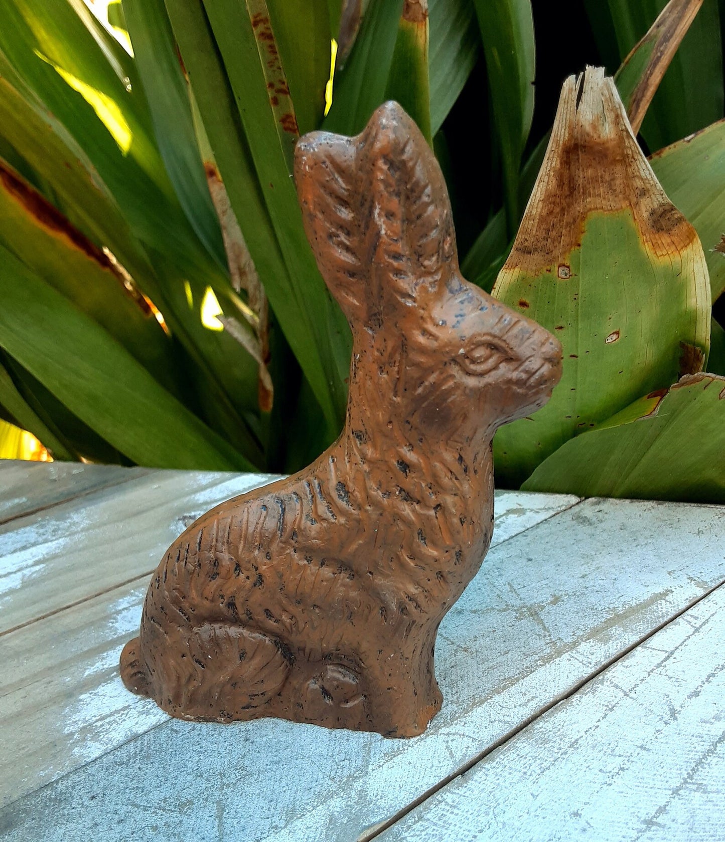 Vintage Chocolate Bunny - Primitive Style Rabbit