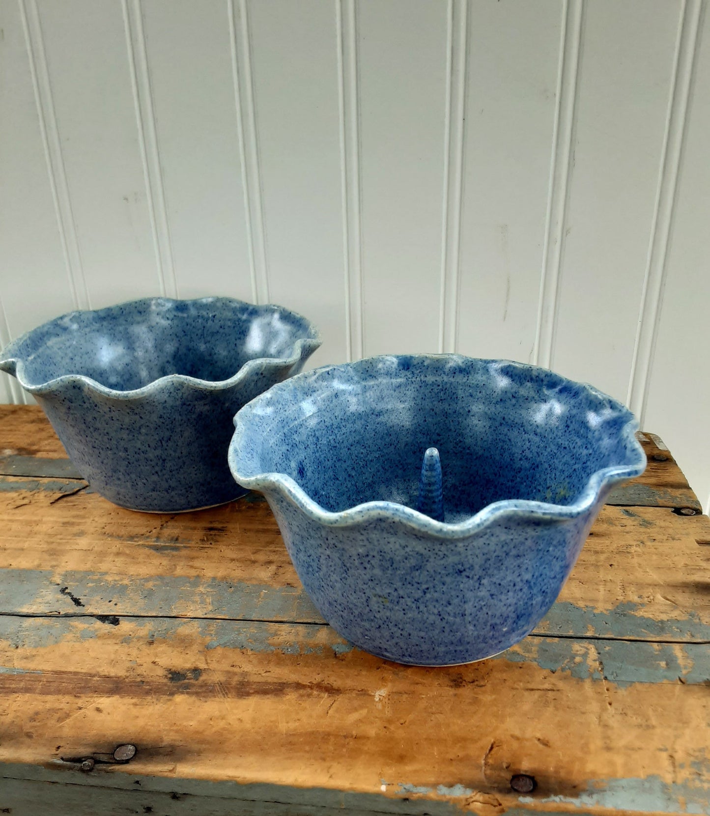 Two Apple Bake Pottery Bowls By John Garrou - Old Fort NC Studio Pottery