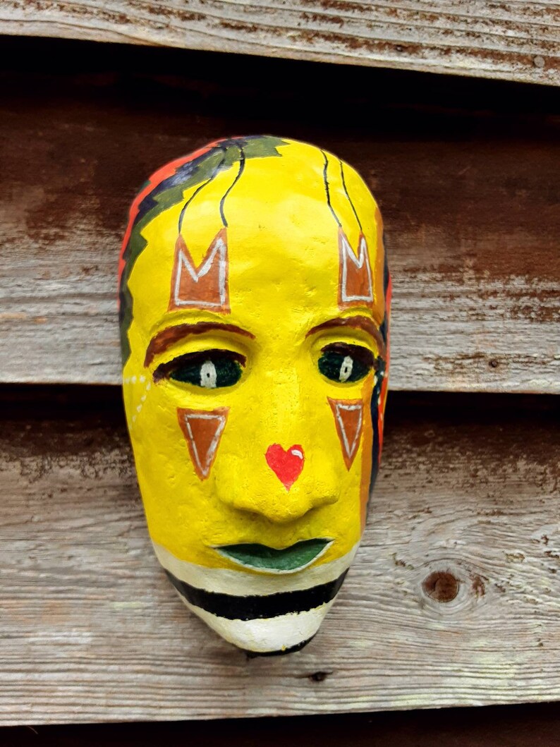 Tribal Folk Art Wall Mask