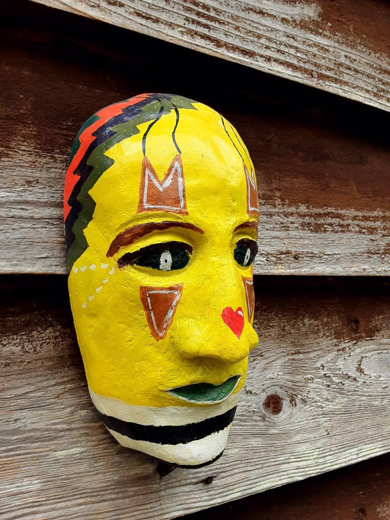 Tribal Folk Art Wall Mask