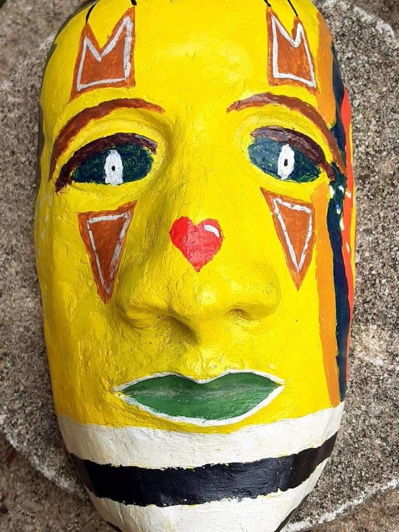 Tribal Folk Art Wall Mask