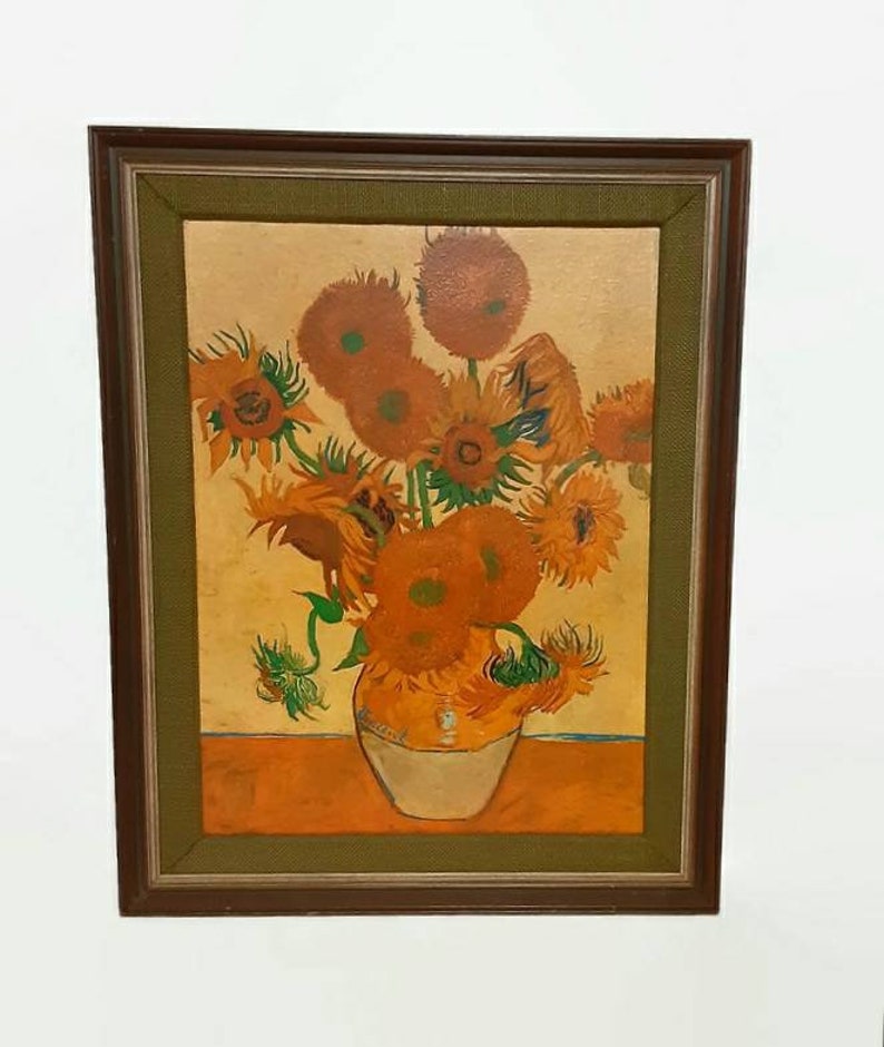 Vincent van Gogh Vase with Fifteen Sunflowers Framed Lithograph