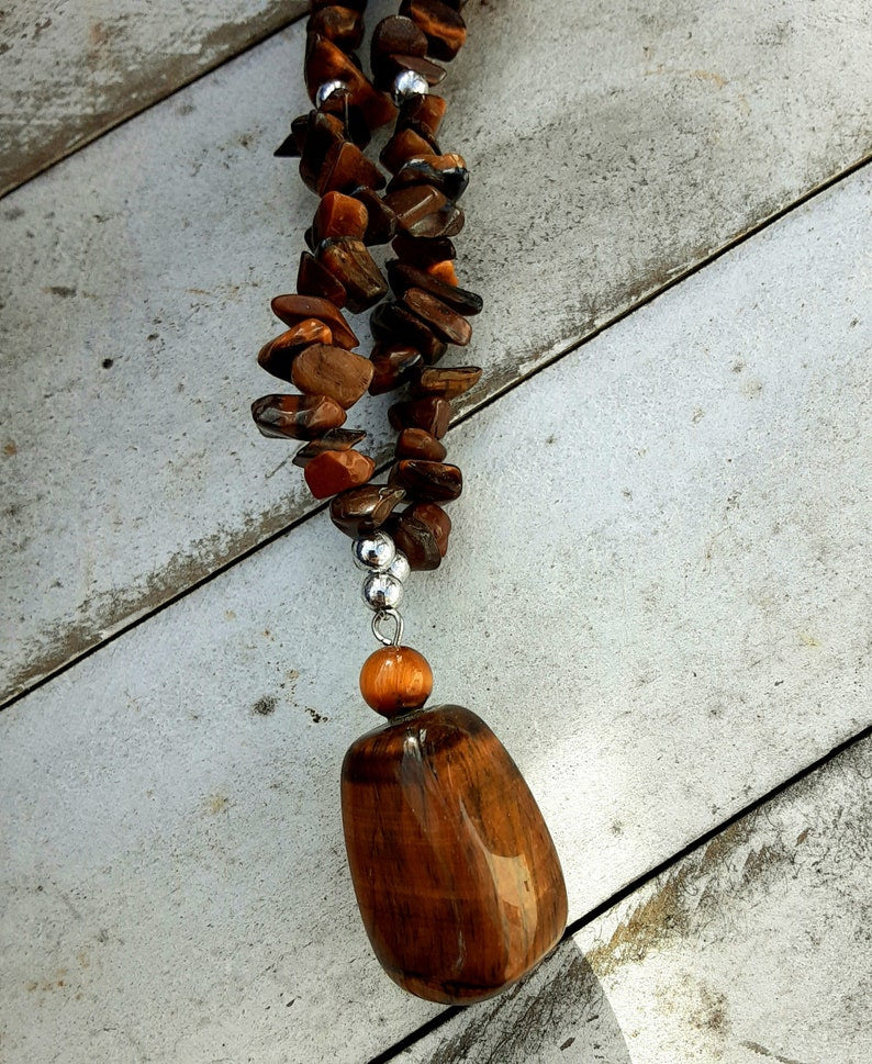 Tiger Eye Pendant Necklace