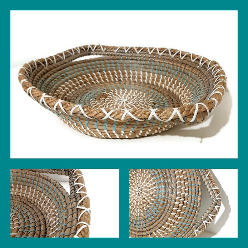 Vintage Sweet Grass Coil Tray