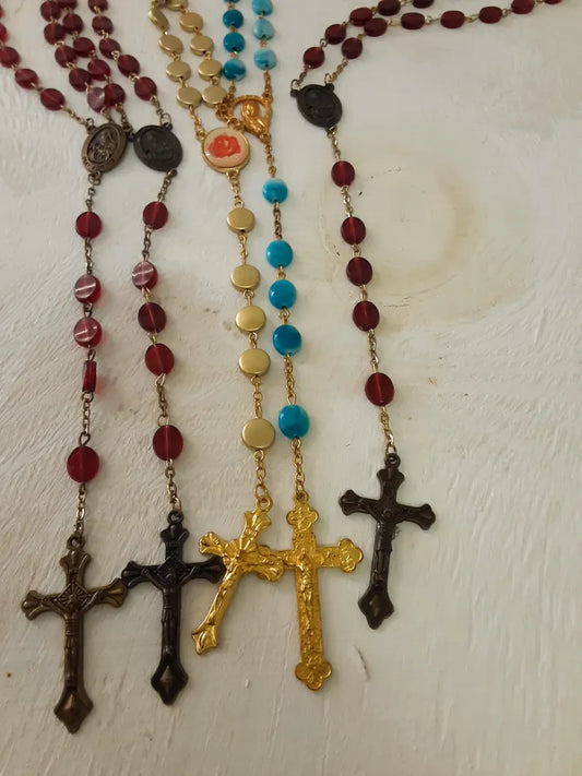 Vintage Lot Of Rosaries - French Gothic Prayer Beads - Beads For Shrines And Altars