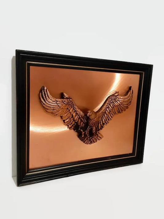 Vintage Copper Eagle In Flight Wall Decor - South West Americana